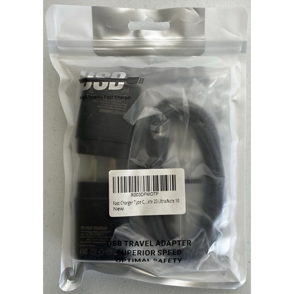 USB-C Fast Charger New With Cord and Two Power Plugs